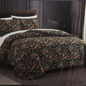 Ed Hardy Green Camo Queen Comforter Set Panther Eagle